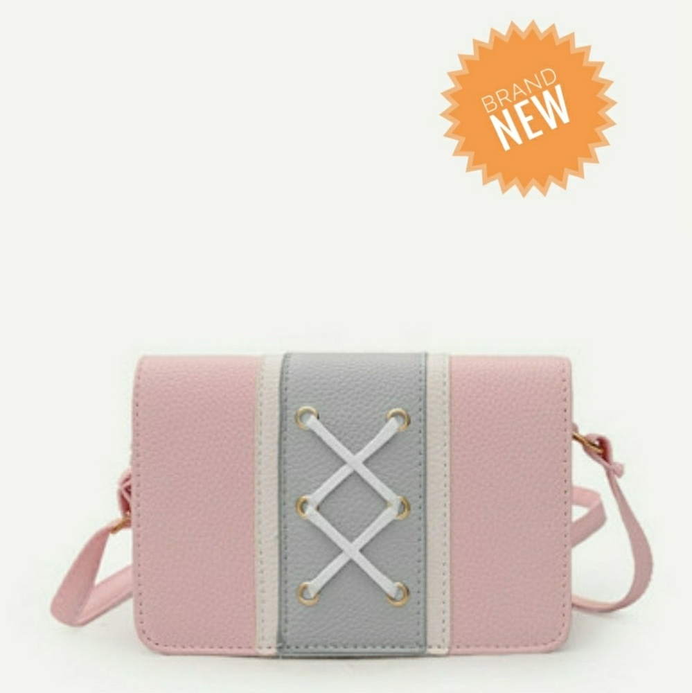 Criss Cross Lace Up Crossbody Bag